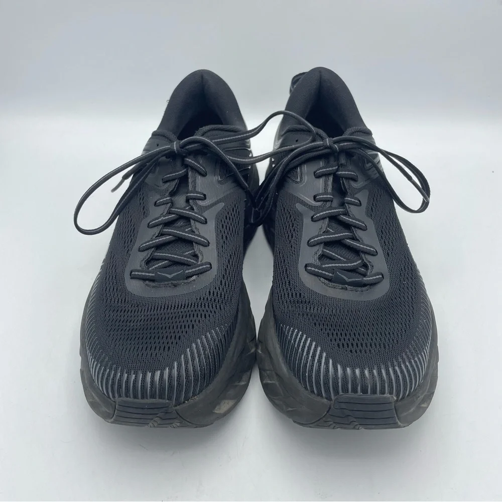 Hoka One One Black Athletic Shoes with Cushioned Sole and Breathable Mesh - Picture 3 of 10